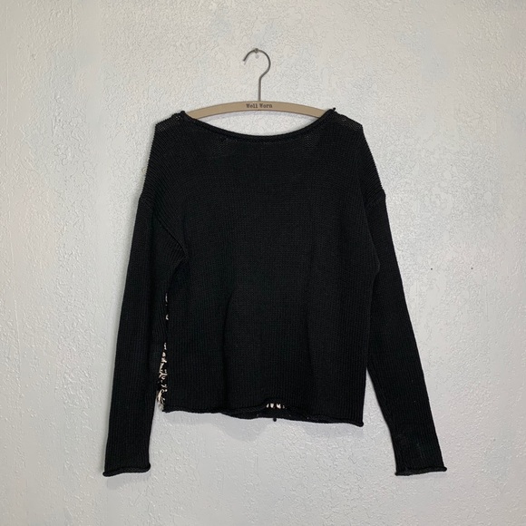 Plenty by Tracy Reese tan/black loop knit sweater - Picture 5 of 7